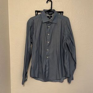 XL Men’s blue white striped shirt